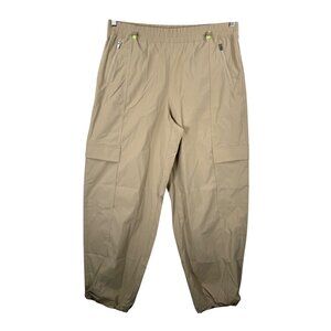 Athleta Cascade poplin‎ cargo hiking pants tan hiking relaxed sz L